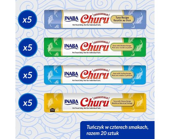 INABA CHURU VARIETES TUŃCZYK -PRZYSMAK DLA KOTA 20X14 G