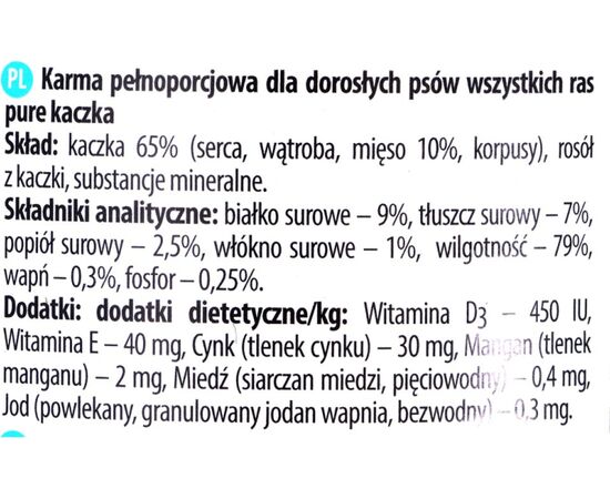 DOLINA NOTECI PREMIUM PURE DUCK - WET DOG FOOD 400 G