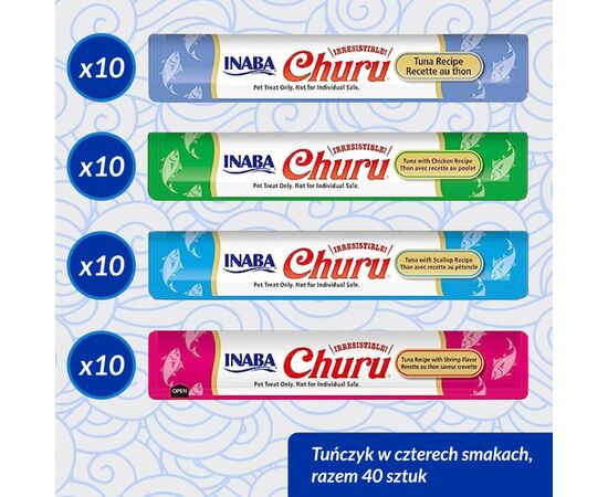 INABA CHURU VARIETY BOX TUNA - CAT TREATS - 40 X 14G