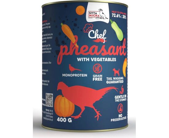 SYTA MICHA CHEF PHEASANT WITH VEGETABLES - WET DOG FOOD - 400G