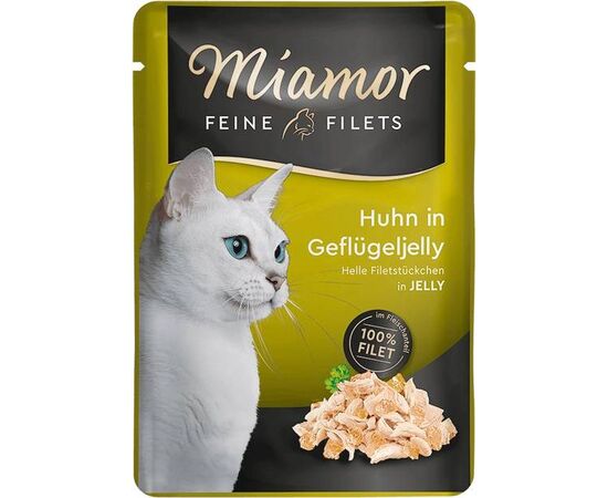 MIAMOR FEINE FILETS CHICKEN WITH POULTRY JELLY - WET CAT FOOD - 100G