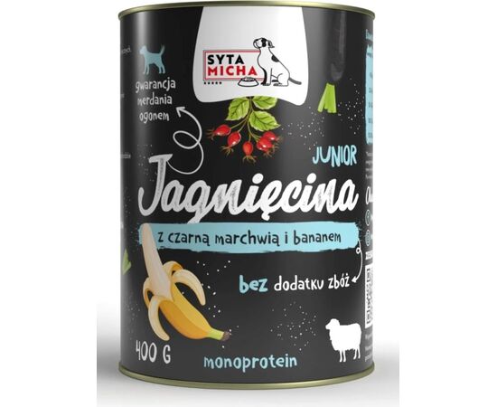 SYTA MICHA JUNIOR LAMB WITH BLACK CARROT AND BANANA - WET DOG FOOD - 400G