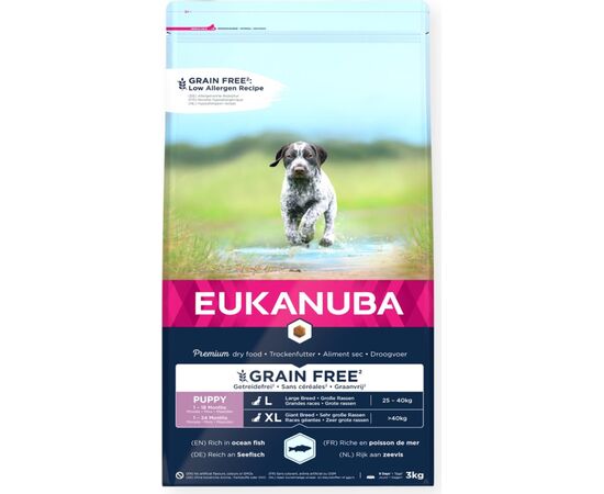 EUKANUBA PUPPY LARGE BREED GRAIN FREE OCEAN FISH - DRY DOG FOOD - 3KG