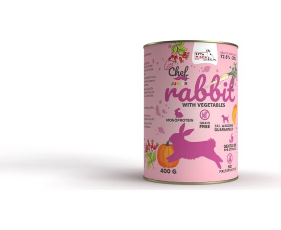 SYTA MICHA RABBIT WITH VEGETABLES FOR PUPPY - WET DOG FOOD - 400G