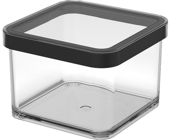 ROTHO POJEMNIK NA PRZYSMAKI KWADRATOWY 0.5L LOFT TRANSPARENTNY/CZARNY