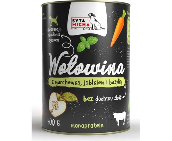 SYTA MICHA BEEF WITH CARROT, APPLE AND BASIL - WET DOG FOOD - 400G