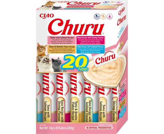 INABA CHURU VARIETES OWOCE MORZA -PRZYSMAK DLA KOTA 20X14 G