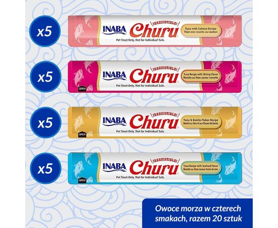 INABA CHURU VARIETES OWOCE MORZA -PRZYSMAK DLA KOTA 20X14 G