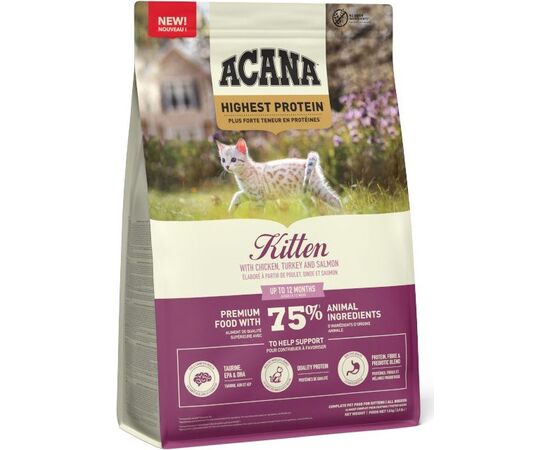 ACANA KITTEN CHICKEN, TURKEY, SALMON - DRY CAT FOOD - 1.8 KG