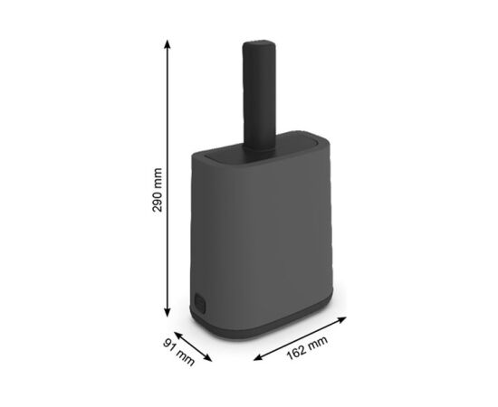 ROTHO ŁOPATKA Z PODSTAWKĄ +WORKI 16X8CM ANTRACYT
