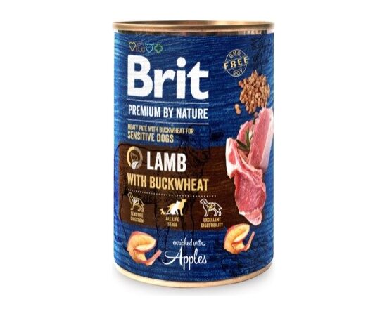 BRIT PREMIUM BY NATURE LAMB WITH BUCKWHEAT - WET DOG FOOD - 400 G