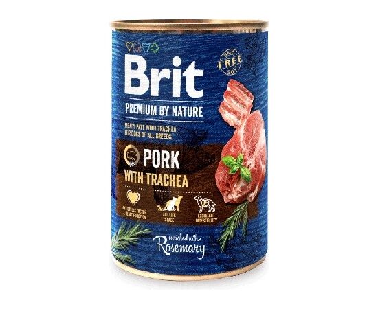 BRIT PREMIUM BY NATURE PORK WITH TRACHEA - WET DOG FOOD - 400 G
