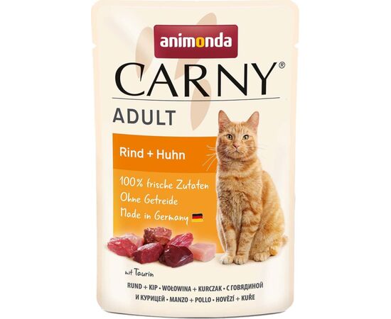 ANIMONDA CARNY ADULT BEEF AND CHICKEN - WET CAT FOOD - 85G