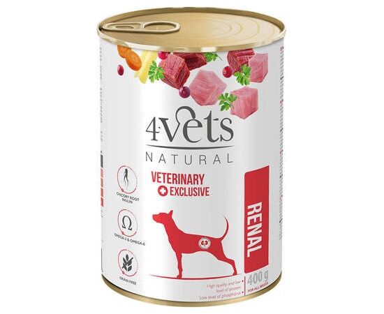 4VETS NATURAL - RENAL NEW DOG 400G