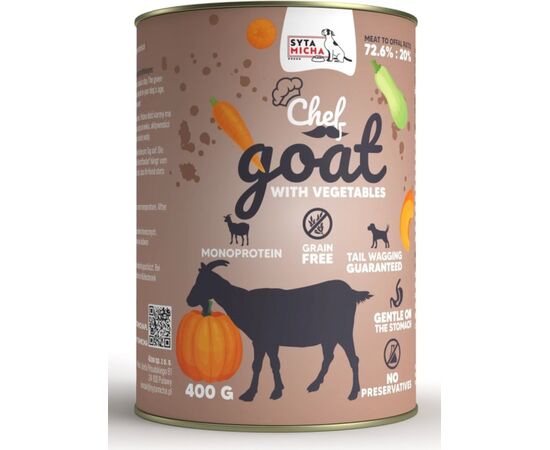SYTA MICHA CHEF GOAT WITH VEGETABLES - WET DOG FOOD - 400G