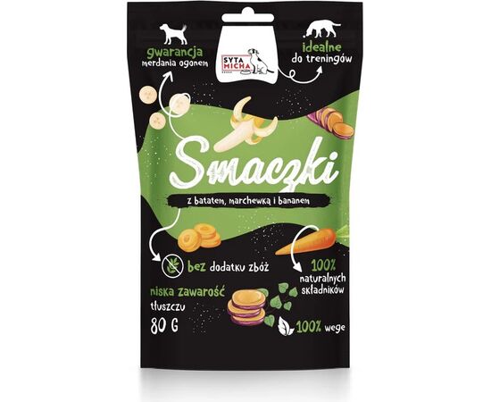SYTA MICHA VEGE TREATS WITH SWEET POTATO, CARROT AND BANANA - DOG TREAT - 80 G