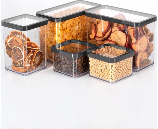 ROTHO POJEMNIK NA PRZYSMAKI WYSOKI 3.2L LOFT TRANSPARENTNY/CZARNY