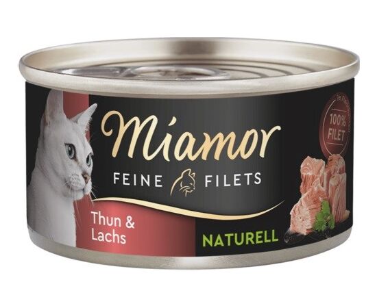 MIAMOR FEINE FILETS NATURELL TUNA WITH SALMON - WET CAT FOOD - 80G