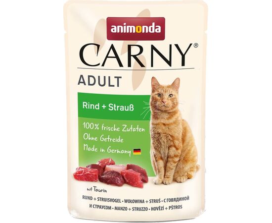 ANIMONDA CARNY ADULT BEEF AND OSTRICH - WET CAT FOOD - 85G