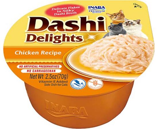 INABA DASHI DELIGHTS CHICKEN IN BROTH - CAT TREATS - 70G
