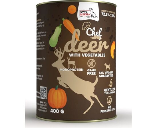 SYTA MICHA CHEF DEER WITH VEGETABLES - WET DOG FOOD - 400G
