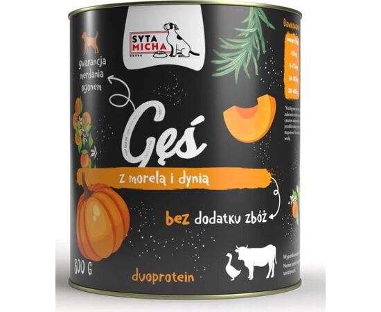 SYTA MICHA GOOSE WITH APRICOTS AND PUMPKIN - WET DOG FOOD - 800G