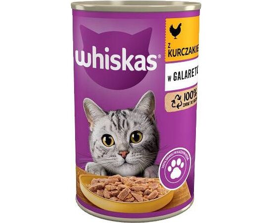 WHISKAS WITH CHICKEN IN JELLY - WET CAT FOOD - 400G