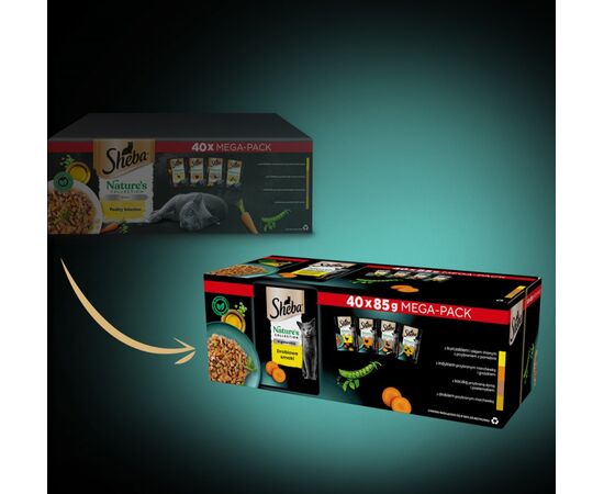 SHEBA NATURE'S COLLECTION DROBIOWE SMAKI W GALARECIE- DRÓB - ADULT- MOKRA KARMA DLA KOTA- 40X85