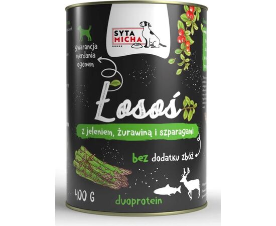 SYTA MICHA SALMON WITH DEER, CRANBERRIES AND ASPARAGUS - WET DOG FOOD - 400G