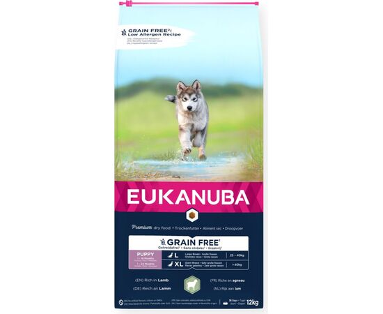 EUKANUBA GRAIN FREE PUPPY LARGE&GIANT LAMB - DRY DOG FOOD - 12KG