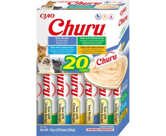 INABA CHURU VARIETES TUŃCZYK -PRZYSMAK DLA KOTA 20X14 G