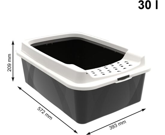 ROTHO BONNIE ECO BLACK - CAT LITTER BOX
