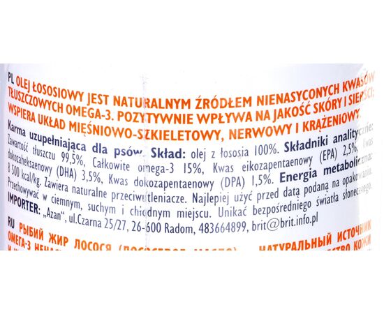 BRIT OLEJ DLA PSÓW I KOTÓW BRIT (1000 ML )