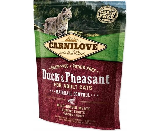 CARNILOVE CAT HAIRBALL CONTROL DUCK AND PHEASANT - DRY CAT FOOD - 400 G
