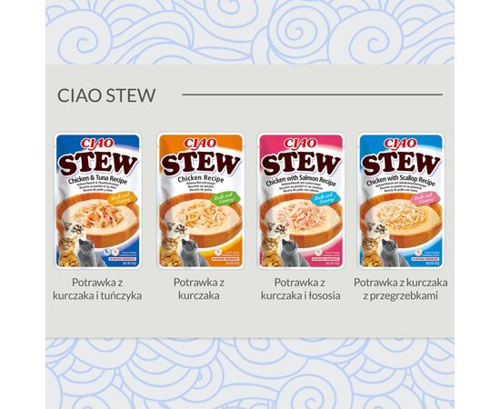 INABA CIAO STEW CHICKEN - CAT TREATS - 12X40G