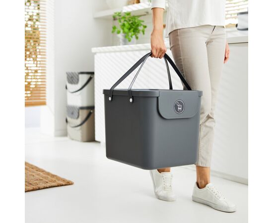 ROTHO POJEMNIK DO SEGREGACJI ODPADÓW 40L ALBULA SZARY