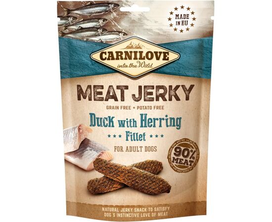 CARNILOVE MEAT JERKY DUCK WITH HERRING - DOG SNACK - 100 G