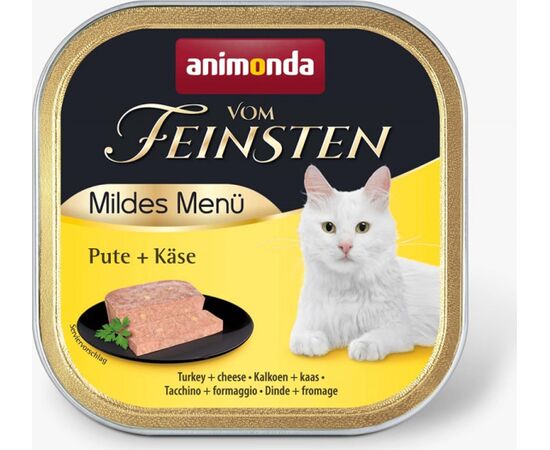 ANIMONDA VOM FEINSTEN ADULT MILDES MENU TURKEY WITH CHEESE - WET CAT FOOD - 100G