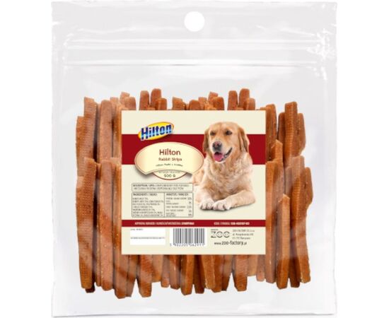 HILTON RABBIT STRIPS - DOG TREAT - 500G