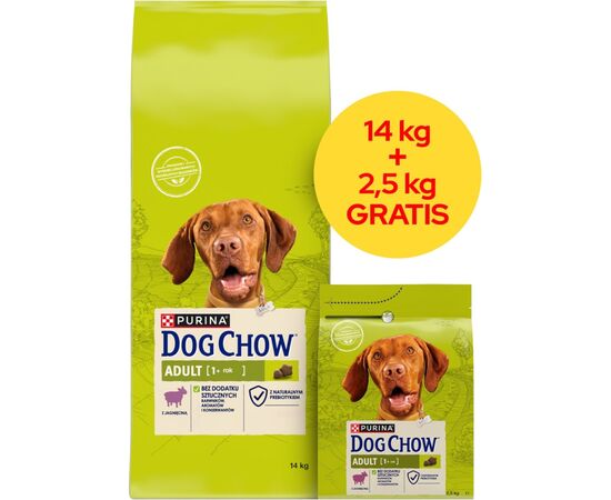 PURINA NESTLE PURINA DOG CHOW ADULT LAMB - DRY DOG FOOD - 14 + 2,5KG
