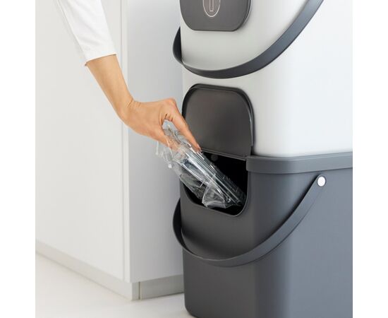 ROTHO POJEMNIK DO SEGREGACJI ODPADÓW 40L ALBULA SZARY