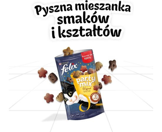 PURINA NESTLE PURINA FELIX PARTY MIX ORIGINAL - CAT TREATS - 60G
