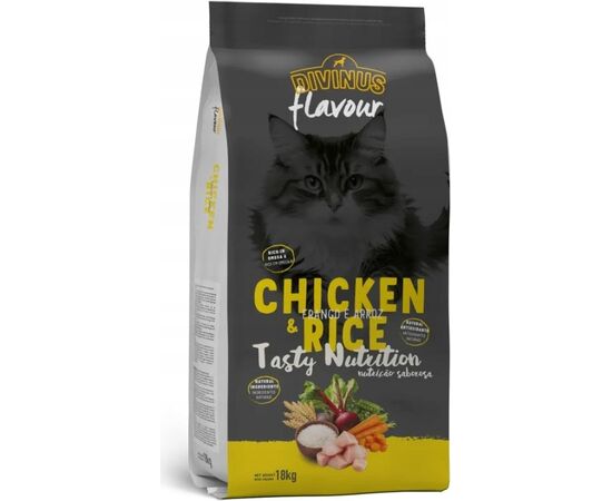DIVINUS FLAVOUR CHICKEN WITH RICE - DRY CAT FOOD - 18KG