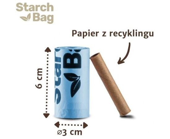 STARCH BAG STARCHBAG BIO COMPOSTABLE POOP BAGS BLACK – 8X15 PCS