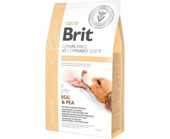 BRIT GRAIN FREE VETERINARY DIET HEPATIC EGG&PEA - DRY DOG FOOD - 2 KG