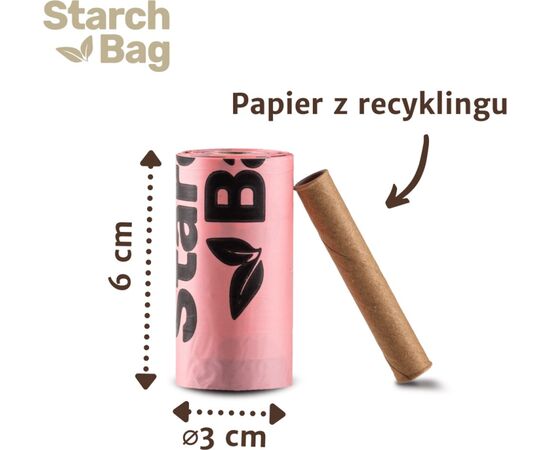 STARCH BAG STARCHBAG BIO COMPOSTABLE POOP BAGS LILAC – 8X15 PCS