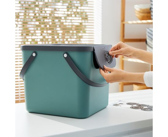 ROTHO POJEMNIK DO SEGREGACJI ODPADÓW 40L ALBULA ZIELONY