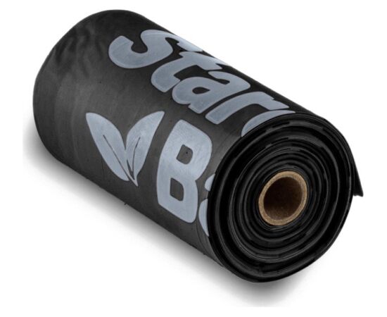 STARCH BAG STARCHBAG BIO COMPOSTABLE POOP BAGS BLACK – 8X15 PCS