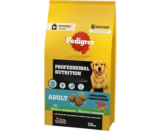 PEDIGREE PROFESSIONAL NUTRITION ADULT WITH BEEF AND VEGETABLES, MEDIUM AND LARGE BREEDS - DRY DOG FOOD - 12 KG