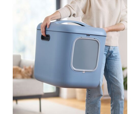 ROTHO BIALA XL BLUE - CAT LITTER BOX